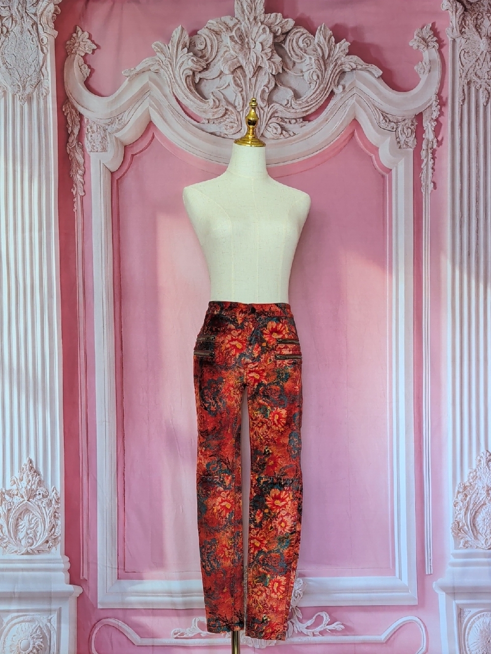 Free People Velvet Skinny Moto Pants